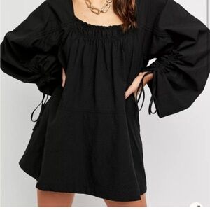 Free people Black babydoll dress